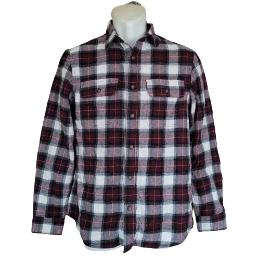 Old Navy Regular Fit Plaid Flannel Button Down Shirt Size Men's Small NEW